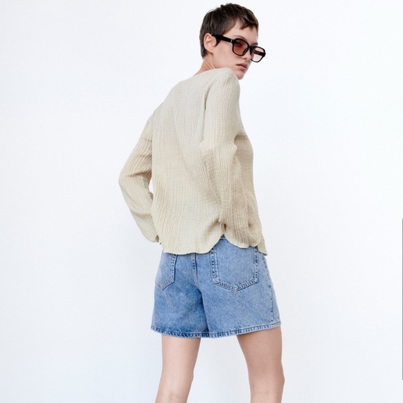 ZARA RUSTIC POCKET TOP - Picture 2 of 3